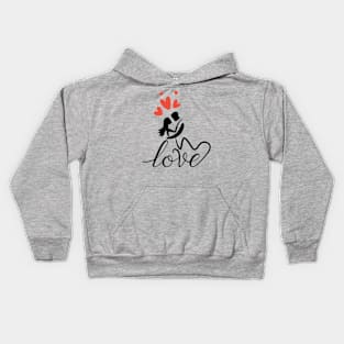 two couple loving each other valentines day Kids Hoodie